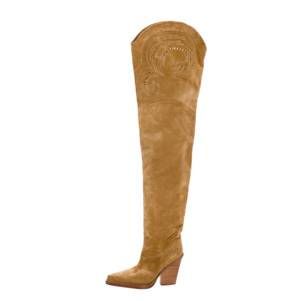 Paris Texas Tan Over the Knee Boots